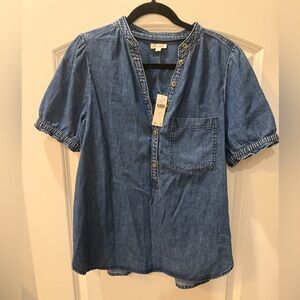 Pilcro Denim Blue Women's Top